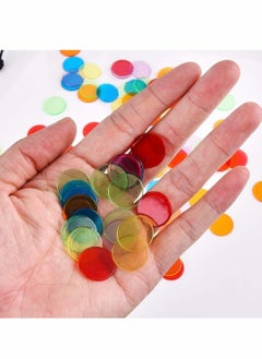 Y&D 240 Transparent 6 Color Clear Bingo Counting Chip Plastic Markers, for Kindergarten, Sensory Play and Light Panels (Multicolored)  - Image 4