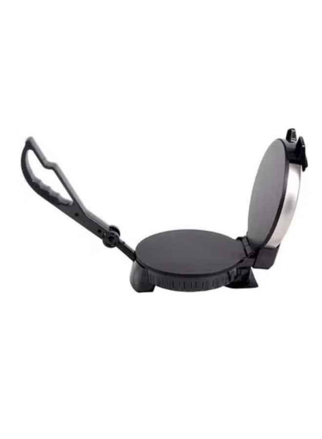 TIGER صانع الشباتي الكهربائي 8 بوصة 900 واط CK2430 – صانع روتي غير لاصق مع مقبض بارد وضوءين مؤشر مزدوجين – مكبس خبز مسطح سريع التسخين للاستخدام المنزلي – سهل التنظيف، تخزين عمودي مدمج – تشطيب أسود/فضي للطهي اليومي - Image 4