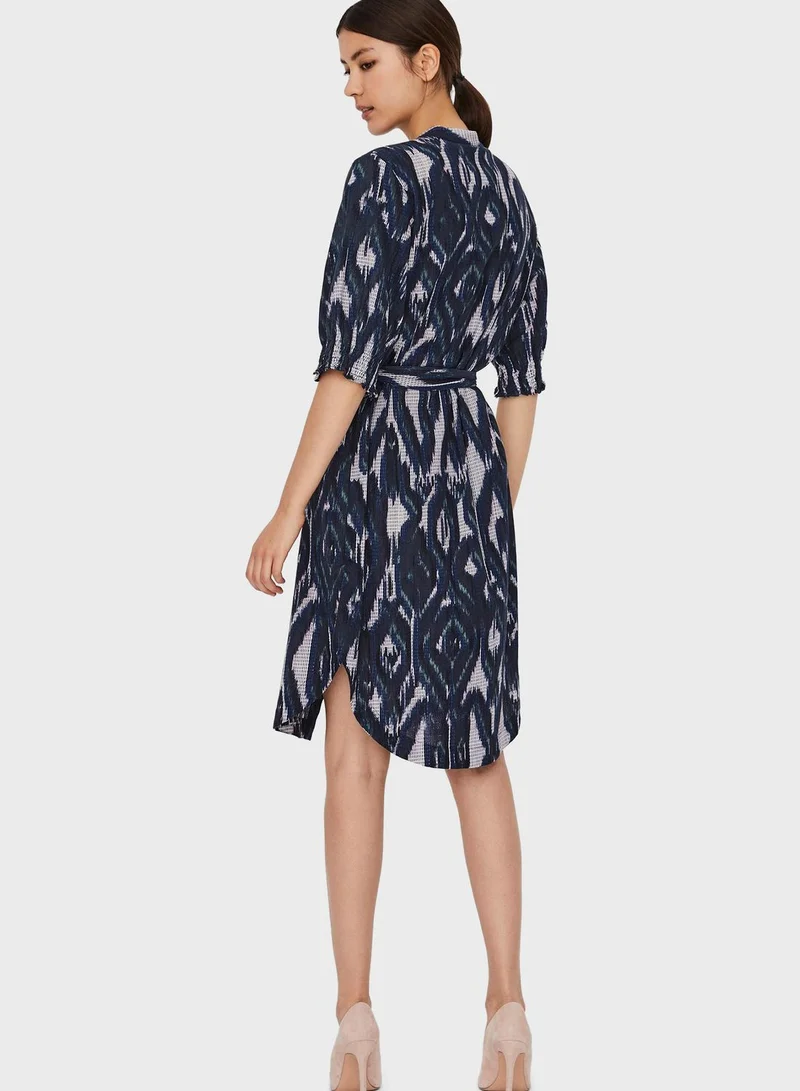 VERO MODA Belted Shirt Dress