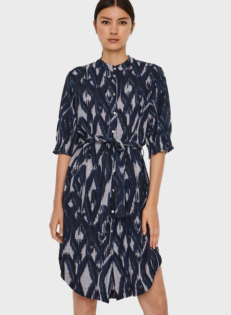 VERO MODA Belted Shirt Dress