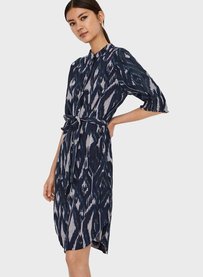 VERO MODA Belted Shirt Dress