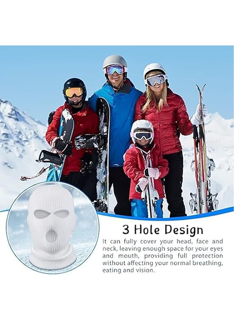 RATSAW 3 Hole Balaclava Full Face Mask Unisex Winter Neck Warm Knitted Balaclava Face Cover for Men Women Outdoor Sport Fishing Skiing One Size Fit All  - Image 4