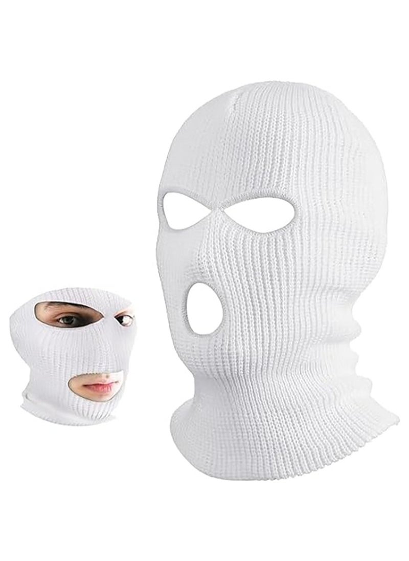 RATSAW 3 Hole Balaclava Full Face Mask Unisex Winter Neck Warm Knitted Balaclava Face Cover for Men Women Outdoor Sport Fishing Skiing One Size Fit All  - Image 1