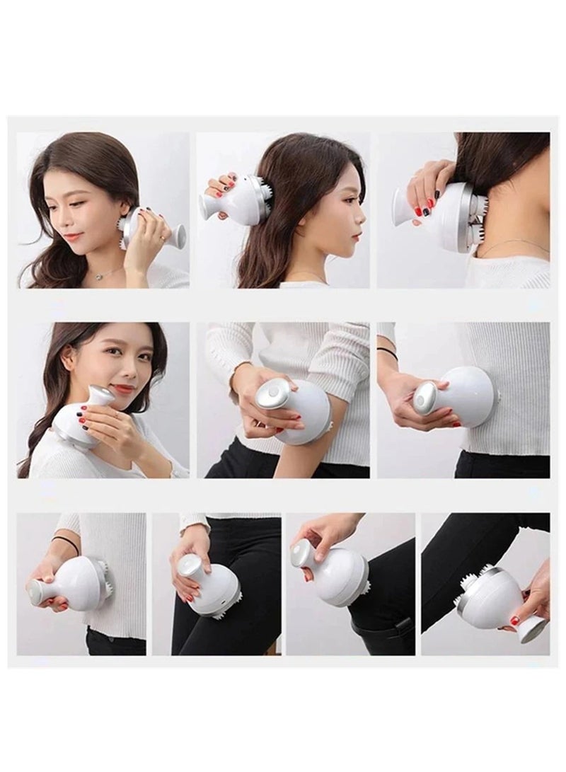 Loquat Electric Head Massager, 3D Wireless Scalp Massager, Waterproof Body Massage Health Care Shoulder Neck Deep Tissue Kneading Massage - Image 3