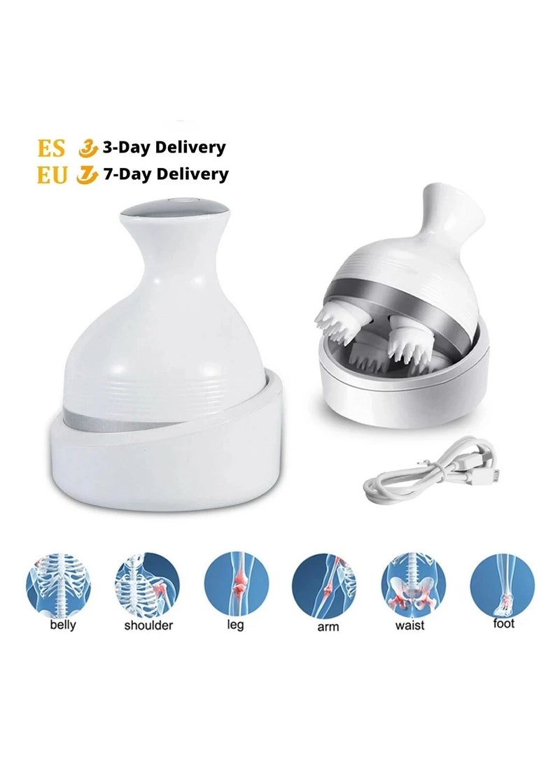 Loquat Electric Head Massager, 3D Wireless Scalp Massager, Waterproof Body Massage Health Care Shoulder Neck Deep Tissue Kneading Massage - Image 4