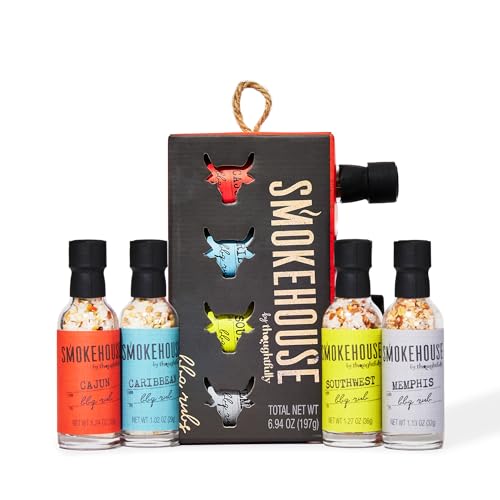 Thoughtfully Smokehouse by Thoughtfully Smokehouse Barbecue Rubs Gift Set Flavors Include Cajun Caribbean Memphis and Southwest Set of 4 - Image 1