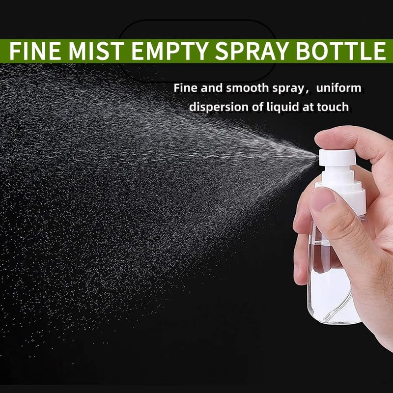 TOSERSPBE Spray Water Bottle Hair Mister, Fine Mist Stylist Sprayers 360 Empty Small Misting Spritzer, Perfume Atomizer with Pump Clear Containers 2PCS/2oz - Image 2