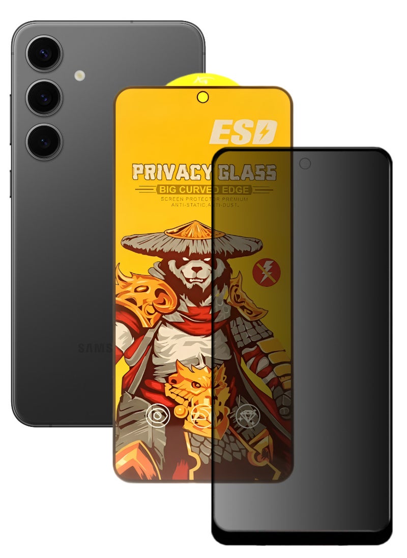 ESD Tempered Dustproof Privacy Glass Screen Protector Compatible For Samsung Galaxy S24 - Image 1