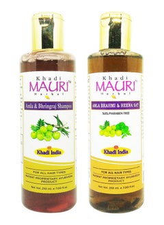 Amla Bhringraj & Amla Brahmi Heena Shampoo - Pack Of 2 (420 Ml)