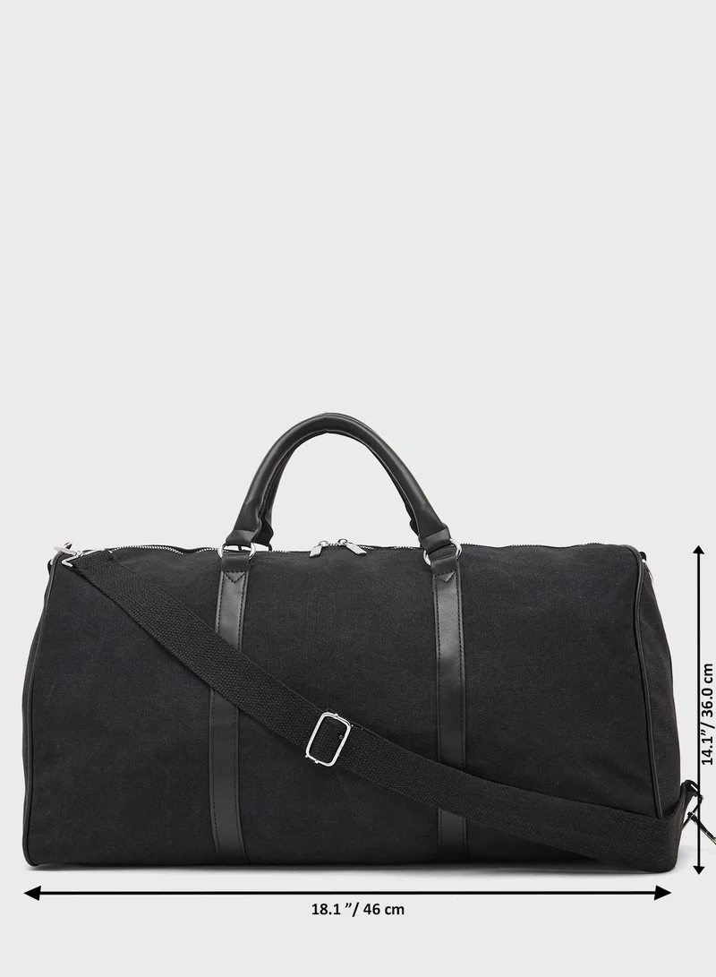 Robert Wood Casual Canvas Travel Duffle Bag