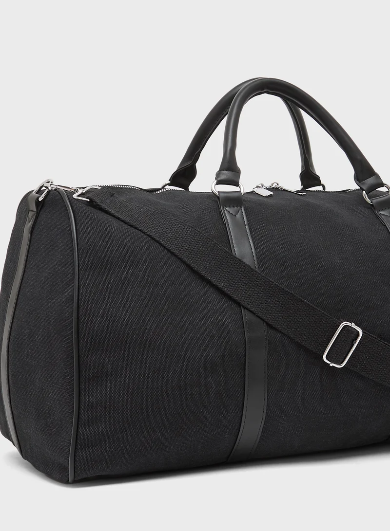Robert Wood Casual Canvas Travel Duffle Bag