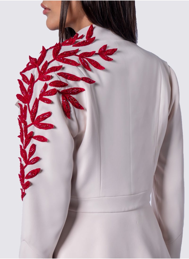 NIVA FASHION HOUSE Leaf Embroidered Jacket  - Image 4