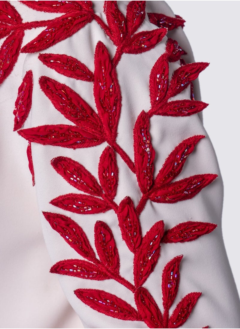 NIVA FASHION HOUSE Leaf Embroidered Jacket  - Image 5