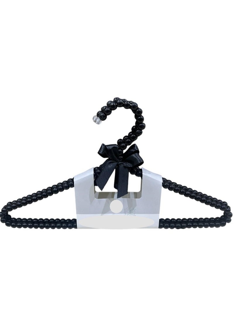 2-piece black pearl clothes hanger (30 cm) - Image 1