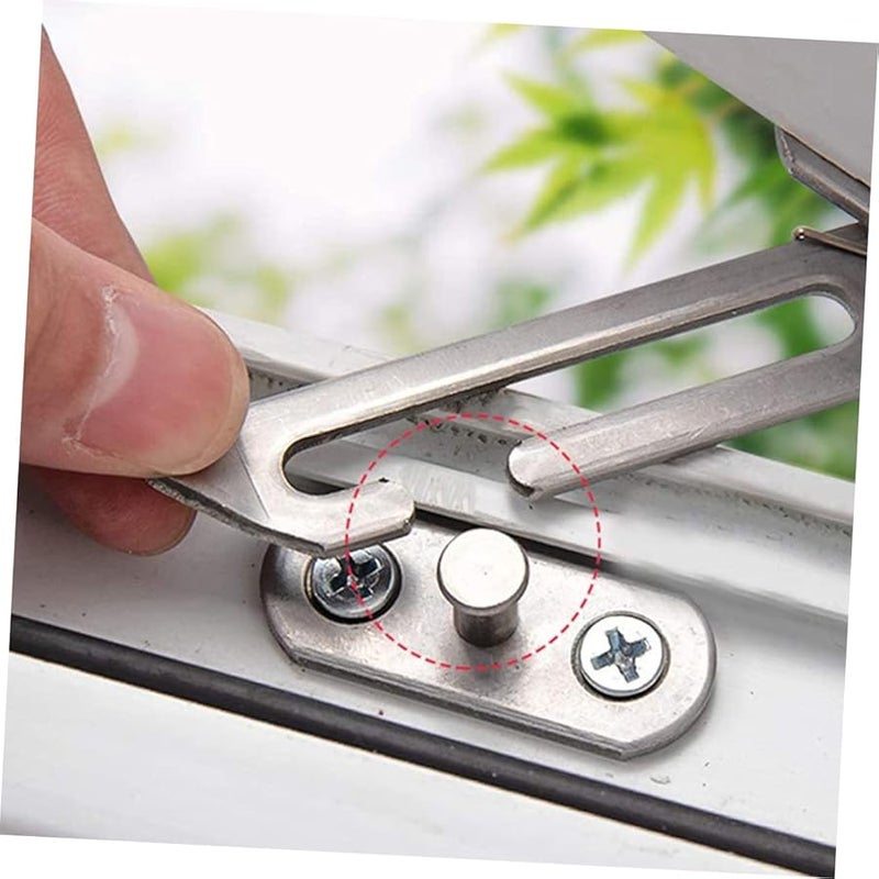 4Pcs White Window Lock Latch Safety Stopper For Vertical Windows Easy Installation - Image 4