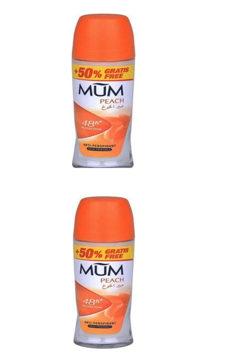 مام رول مام بنكهة الخوخ للنساء - 2*75 مل (عبوة من قطعتين) - Image 1