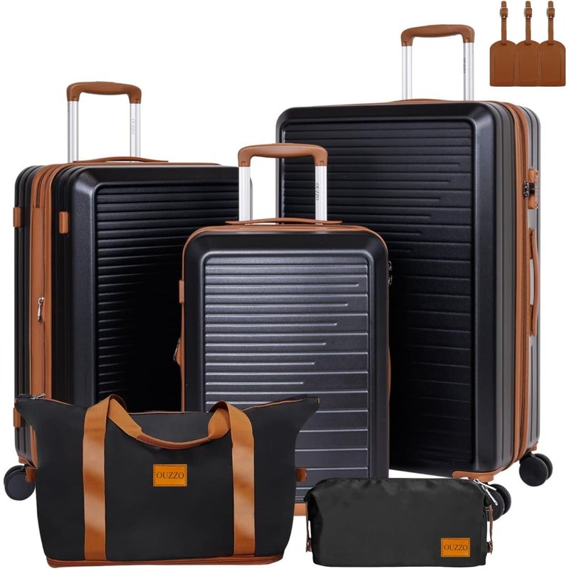 Expandable Luggage Sets 5 PCS PC Hardshell Lightweight Suitcase Set 20 Inch 24 Inch 28 Inch Travel Friendly Scratch Resistant TSA Lock Smooth Rolling Wheels For Home Office Gym Travel - Image 1