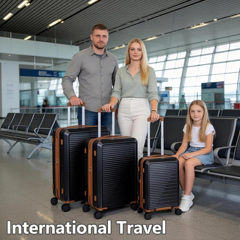 Expandable Luggage Sets 5 PCS PC Hardshell Lightweight Suitcase Set 20 Inch 24 Inch 28 Inch Travel Friendly Scratch Resistant TSA Lock Smooth Rolling Wheels For Home Office Gym Travel - Image 2