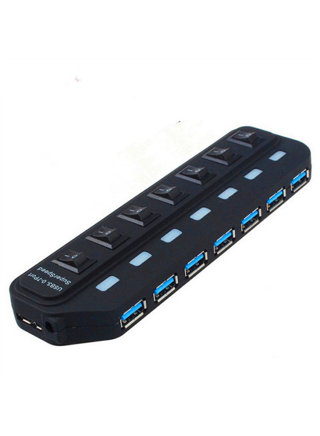 7-in-1 Hub With Switch Docking Station USB3.0 High-speed 7-Port Independent Switch Usbhub Splitter-Number Of Interfaces:7 Ports  - Image 5