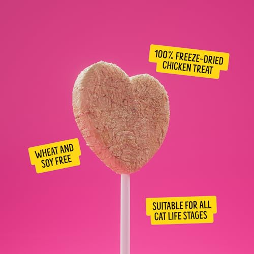 BONKERS Purrpops, Freeze Dried Chicken Flavor Lollipop Cat Treats, Healthy Single Ingredient Treats, Training Treats or Food Topper, for All Breeds and Ages, Value Pack (13 Pack, 52 Pieces) - Image 5