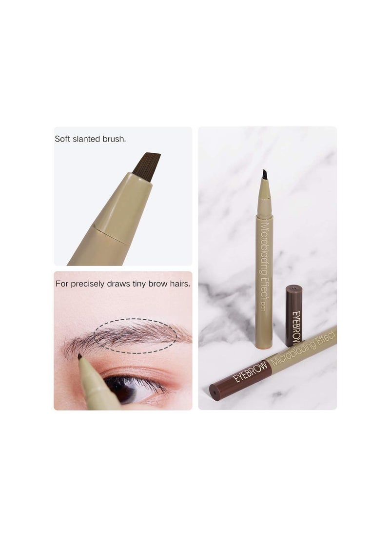 SYOSI Eyebrow Pen Liquid Eyebrow Pen Waterproof Eyebrow Pen Long-Lasting Microblading Effect Pencil Smudge-proof Easy-to-remove Eyebrow Makeup Creates  - Image 2