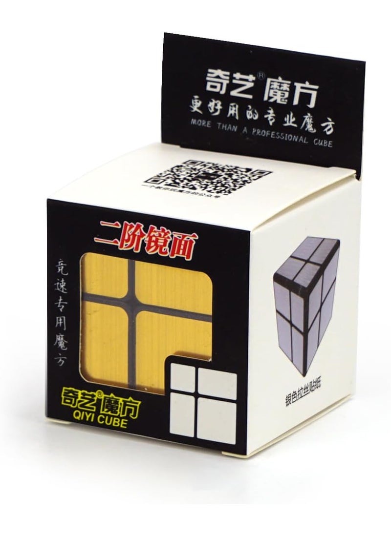 CuberSpeed Cuberspeed Qiyi 2x2 Mirror Golden Magic Cube Mirror 2x2x2 Mirror Cube 2x2 Gold  - Image 4