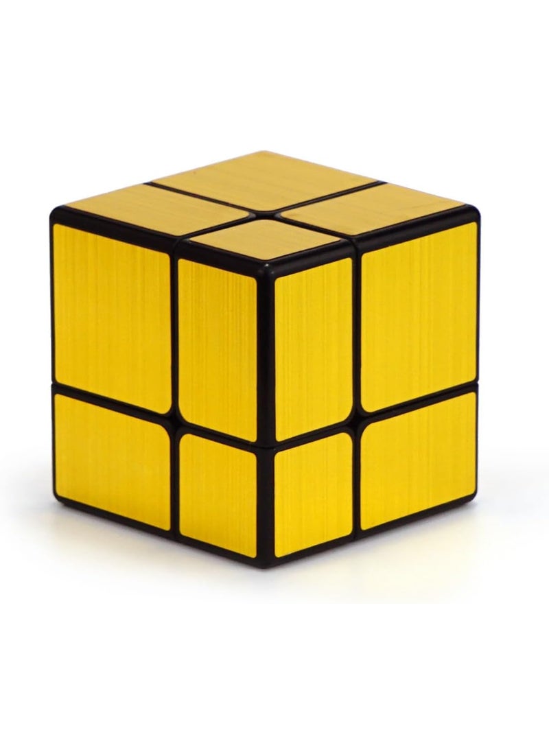 CuberSpeed Cuberspeed Qiyi 2x2 Mirror Golden Magic Cube Mirror 2x2x2 Mirror Cube 2x2 Gold  - Image 2
