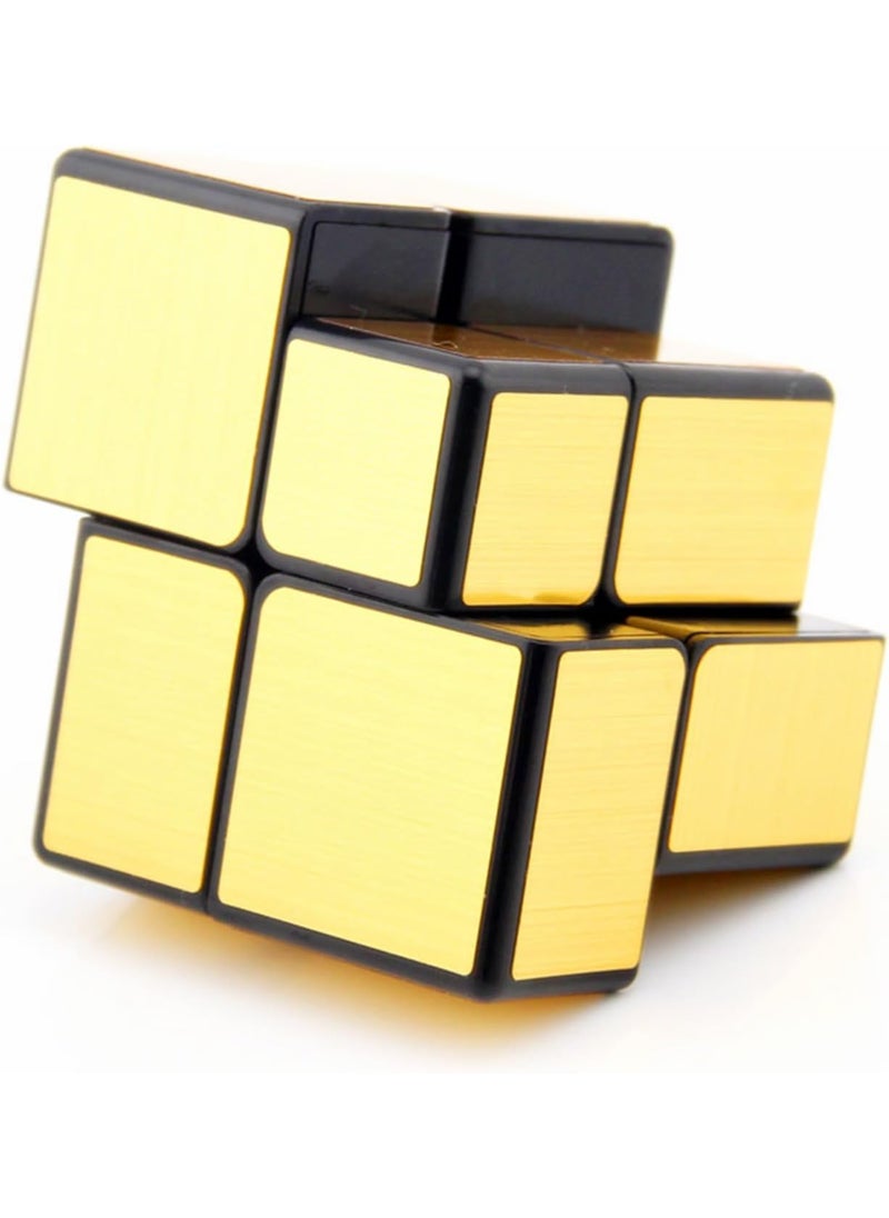 CuberSpeed Cuberspeed Qiyi 2x2 Mirror Golden Magic Cube Mirror 2x2x2 Mirror Cube 2x2 Gold  - Image 1