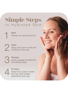 InfiniteAloe Complete Skin Care Aloe Vera Moisturizer Face Cream Body + Hand Cream Hydrate Your Skin From Head To Toe Fragrance Free Large Jar 8 Oz & Travel Jar 0.5 Oz  - Image 3