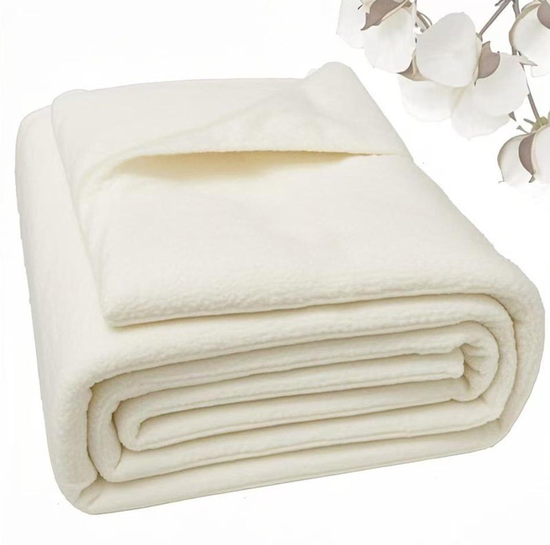 Drounphi Natural Cotton Batting for Quilting Sewing Crafting & DIY Projects (68"x86", 150g/mÂ² Lightweigh), Batting for Quilts - Image 1