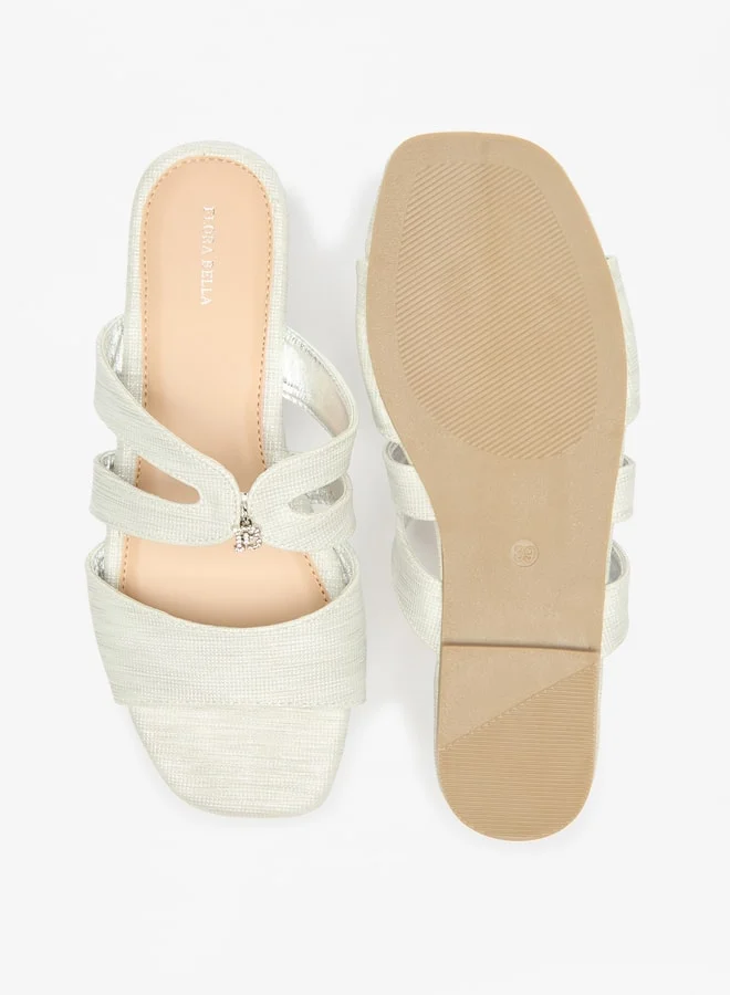 فلورا بيلا من شو إكسبرس Women's Embellished Accent Slip-On Sandals