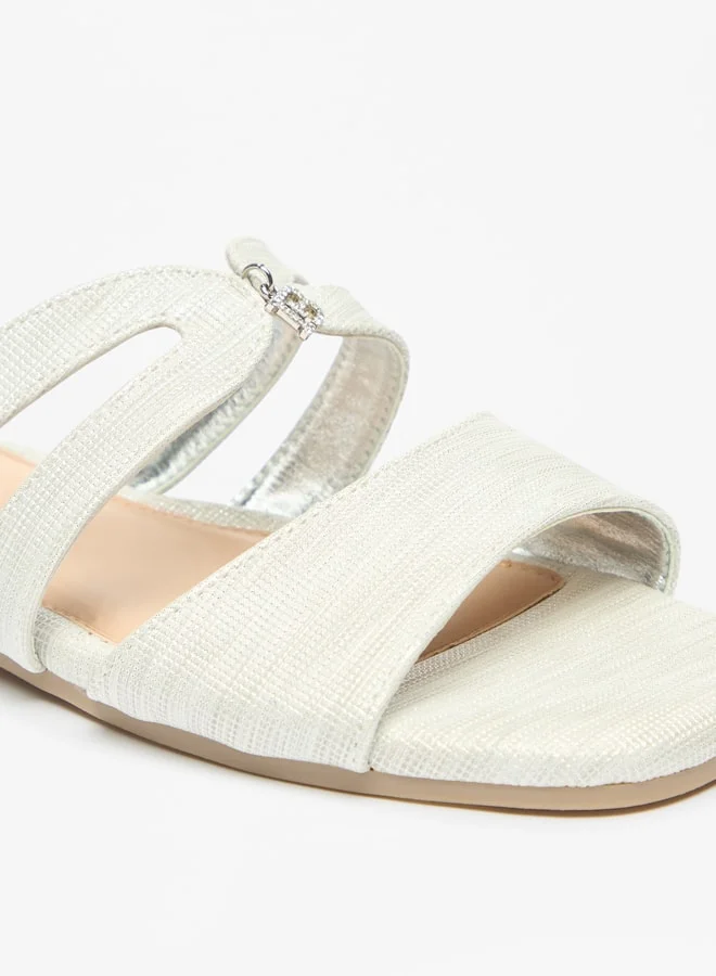 فلورا بيلا من شو إكسبرس Women's Embellished Accent Slip-On Sandals