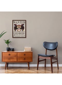 Art Decor Art Decor Framed Fine Art One Piece Wanted Poster Wall Art Gold Roger Artwork Anime Portrait Print Wall Décor for Bedroom Boys' Room Living Room Gaming Room  - Image 3