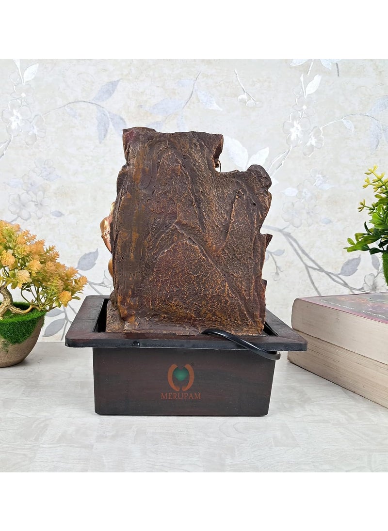 MERUPAM MERUPAM Ganesha Ganpati Tabletop Waterfall Fountain Meditation Relaxing Indoor Decoration Zen Fountain for Home Office Bedroom Decor  - Image 4