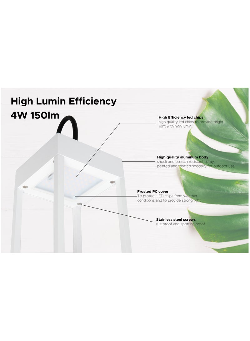 Rafeed LED Rechargeable Dimmable Outdoor Indoor Lamp White LM30448 - Image 2