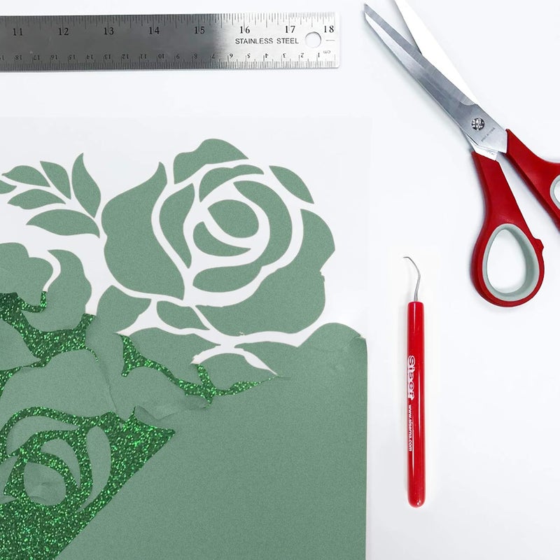 Siser Glitter HTV 118x5ft Roll  Iron on Heat Transfer Vinyl Grass - Image 4