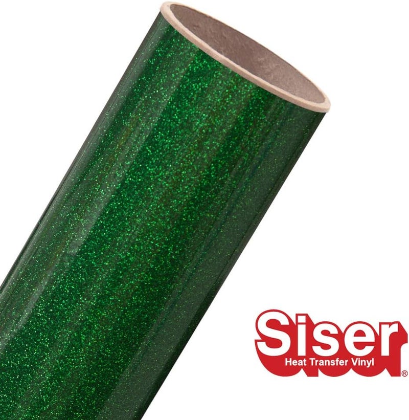 Siser Glitter HTV 118x5ft Roll  Iron on Heat Transfer Vinyl Grass - Image 2