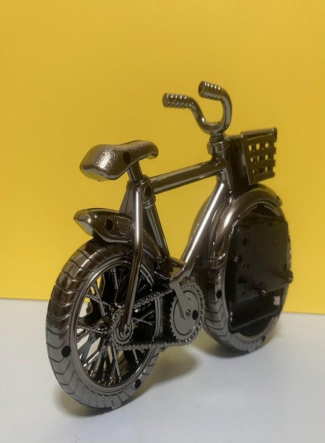 Spiaty Plastic Bicycle Analog Desk Alarm Clock, Black - Image 4