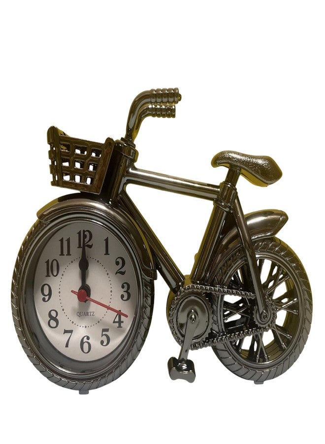 Spiaty Plastic Bicycle Analog Desk Alarm Clock, Black - Image 1