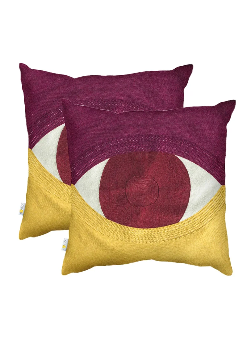 Donetella 2 Piece embroidered cushion cover (45x45 cm) without filler