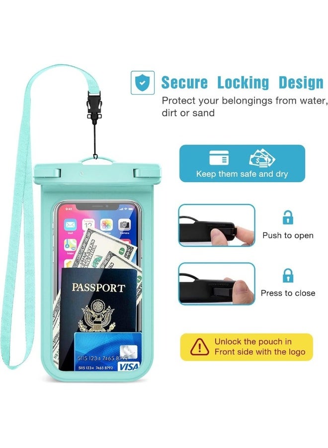2 Pack Waterproof Phone Pouch Case Holder 7" Universal Underwater Cellphone Dry Bag For IPhone 16 15 14 13 Pro Max 12 11 Pro Max Xs XR X 8 7 Galaxy S23 S22 S21 Pixel Beac - Image 4