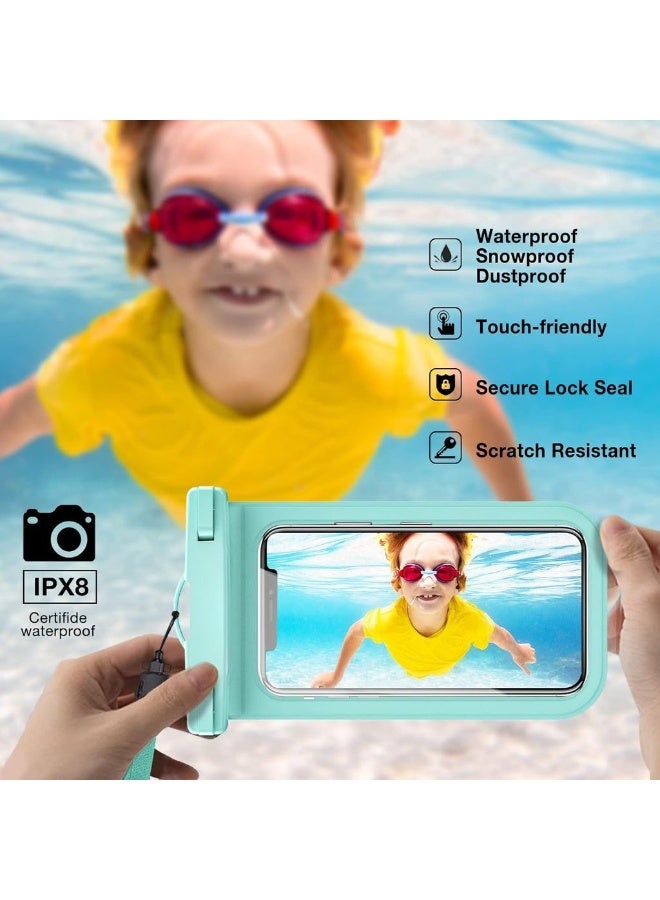 2 Pack Waterproof Phone Pouch Case Holder 7" Universal Underwater Cellphone Dry Bag For IPhone 16 15 14 13 Pro Max 12 11 Pro Max Xs XR X 8 7 Galaxy S23 S22 S21 Pixel Beac - Image 3