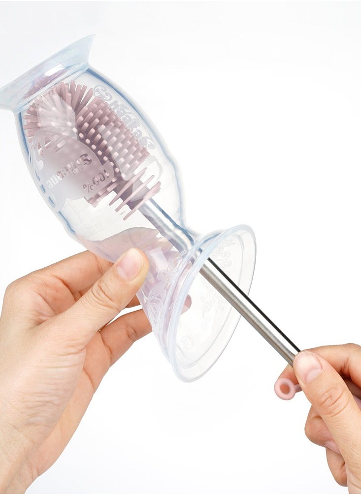 haakaa - Silicone Cleaning Brush Kit - Suva Grey - Image 1