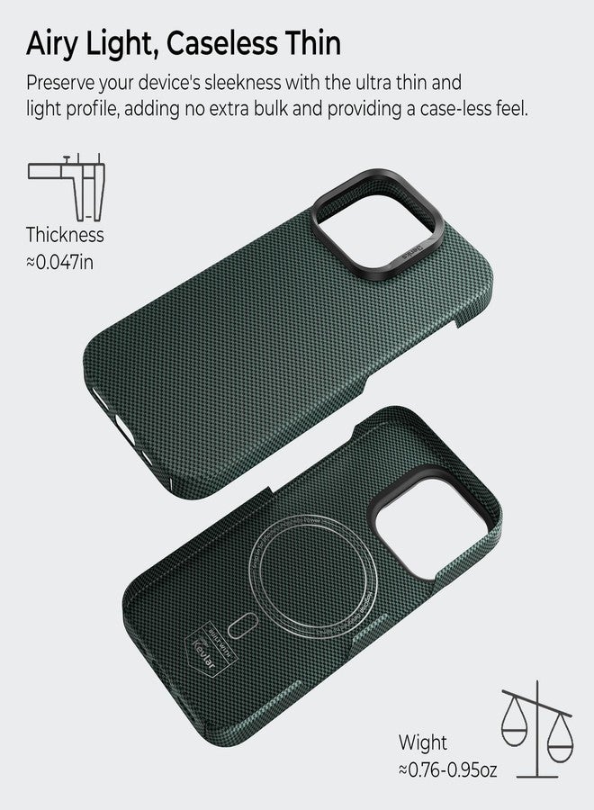 BENKS for iPhone 16 Pro Max Case Compatible with Magsafe, [ArmorTint ArmorAir] Built with Dupont Kevlar 1000D Aramid Fiber, Ultra Slim & Lightweight iPhone 16 Pro Max Minimalist Case, PolarLight Green - Image 3