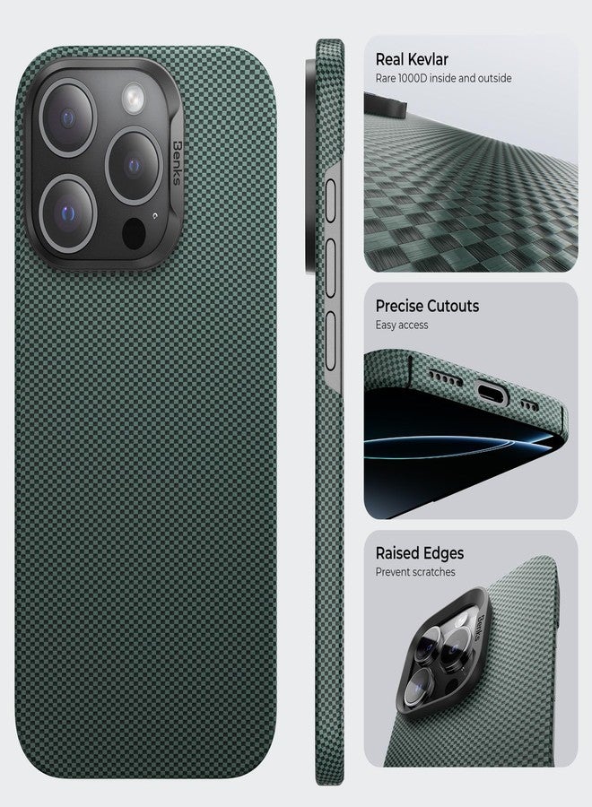 BENKS for iPhone 16 Pro Max Case Compatible with Magsafe, [ArmorTint ArmorAir] Built with Dupont Kevlar 1000D Aramid Fiber, Ultra Slim & Lightweight iPhone 16 Pro Max Minimalist Case, PolarLight Green - Image 4