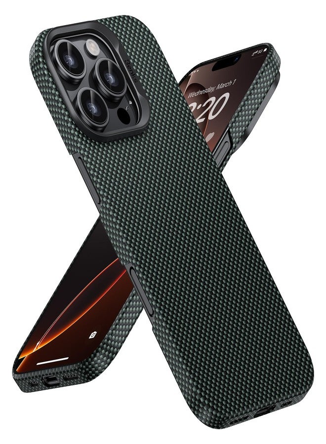 BENKS for iPhone 16 Pro Max Case Compatible with Magsafe, [ArmorTint ArmorAir] Built with Dupont Kevlar 1000D Aramid Fiber, Ultra Slim & Lightweight iPhone 16 Pro Max Minimalist Case, PolarLight Green - Image 1