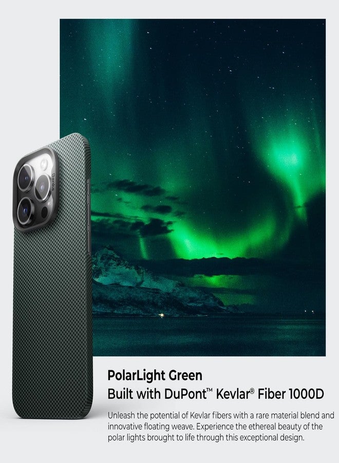BENKS for iPhone 16 Pro Max Case Compatible with Magsafe, [ArmorTint ArmorAir] Built with Dupont Kevlar 1000D Aramid Fiber, Ultra Slim & Lightweight iPhone 16 Pro Max Minimalist Case, PolarLight Green - Image 2