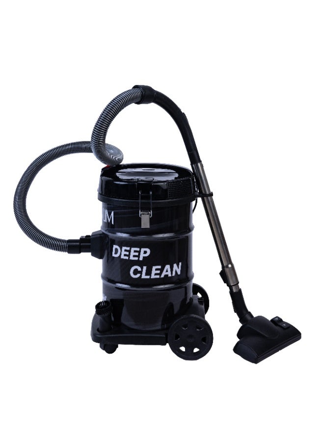 بلاتينيوم مكنسة برميل 2200 واط، 25 لتر، سلك 5 متر، اسود & رمادي - VC- 8325 - Image 2