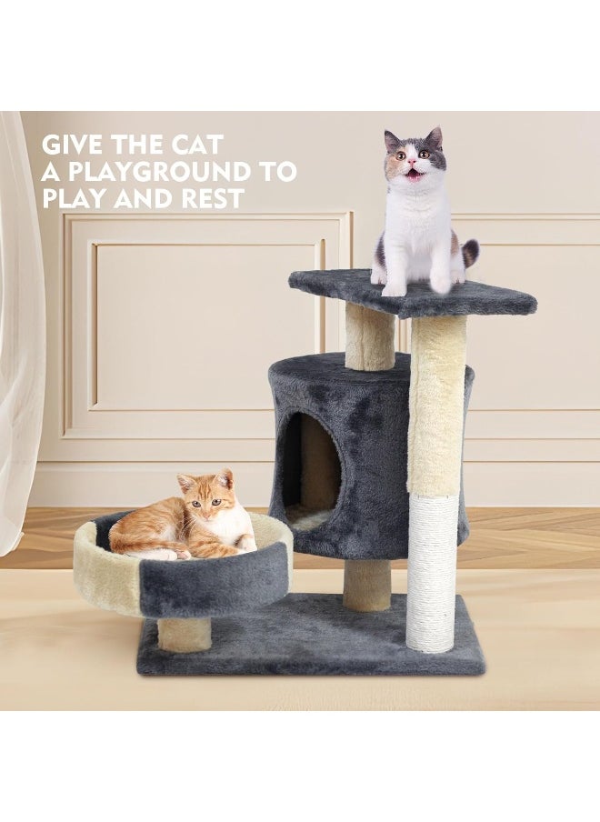 Cat Tree Tower, Cat Condo with Sisal Scratching Post, Circular Rest Activity Center Cat Climbing Tree, Sisal Posts, and Rest Place for Indoor Cat（54×49×33cm） - pzsku/ZB39DC6D52765C49EDFF5Z/45/_/1725966480/b5415c6c-96ff-48f9-aa0f-228d04c00514