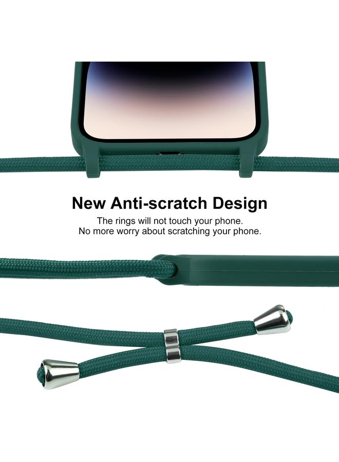 S-TOP Case For iPhone 16 Crossbody Lanyard Liquid Silicone Case - Image 3